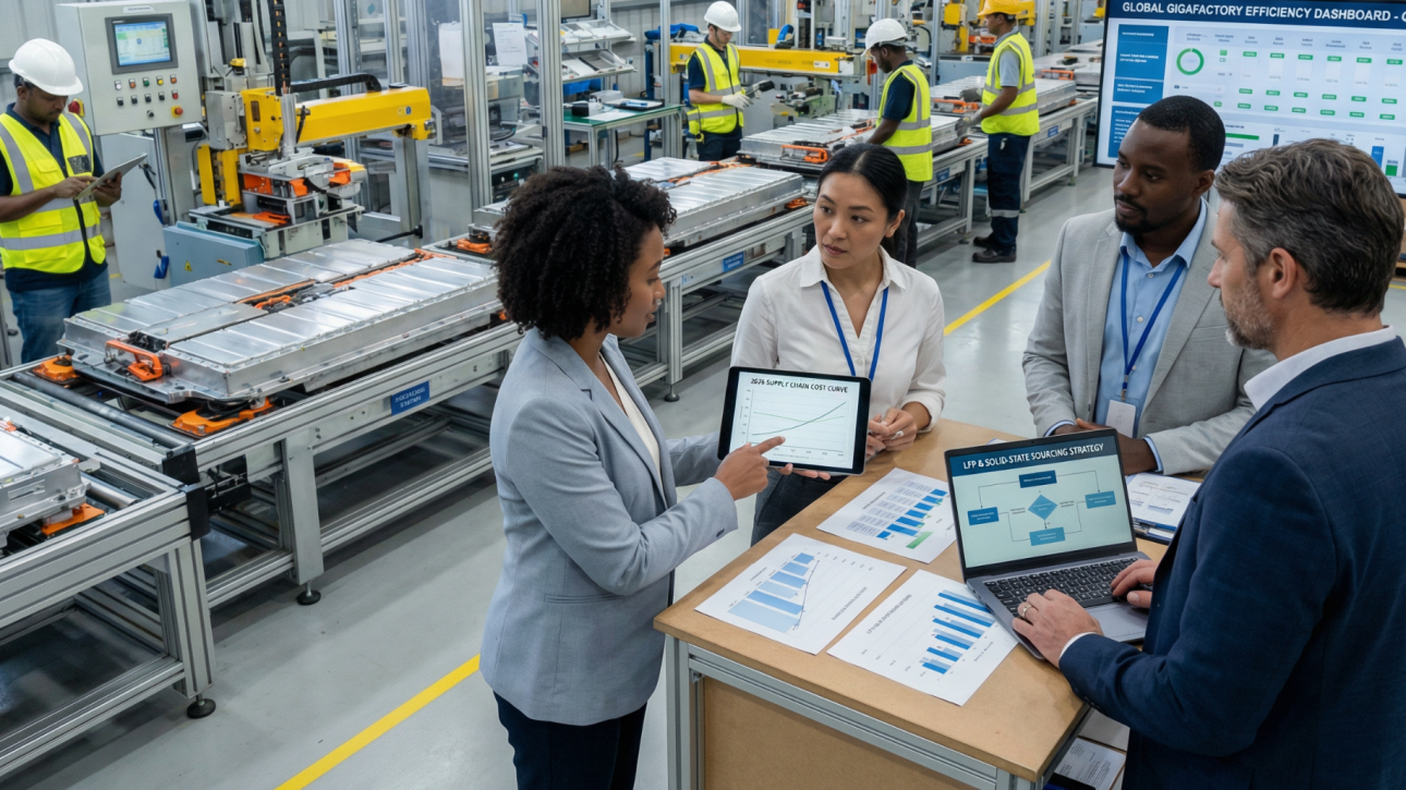 Five critical EV and battery supply chain trends shaping 2026, from gigafactory optimisation to next-generation batteries and global electrification.