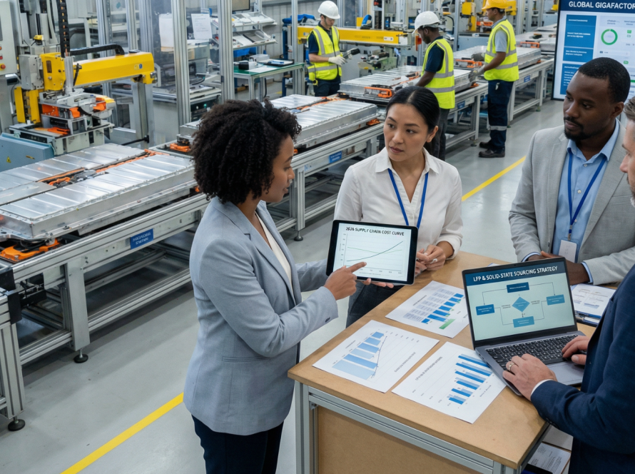 Five critical EV and battery supply chain trends shaping 2026, from gigafactory optimisation to next-generation batteries and global electrification.